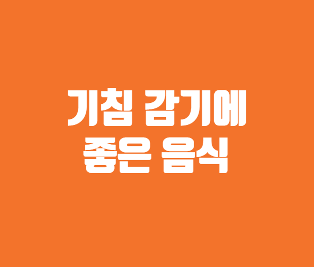 기침 감기에 좋은 음식