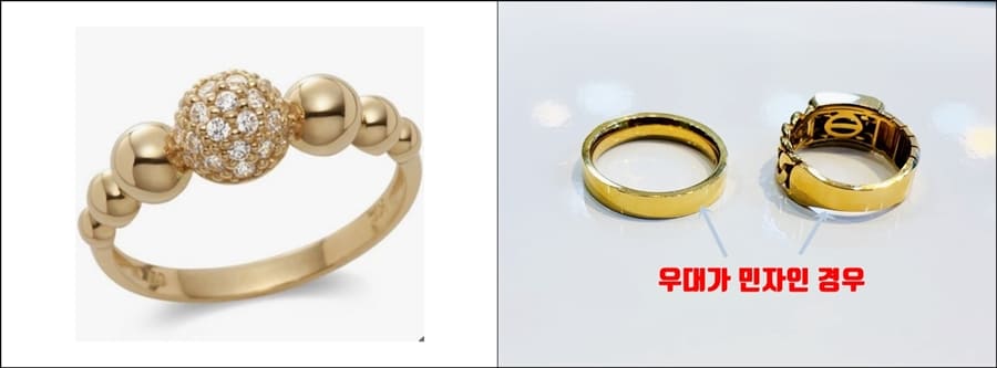 호수 조정 가능한 반지들