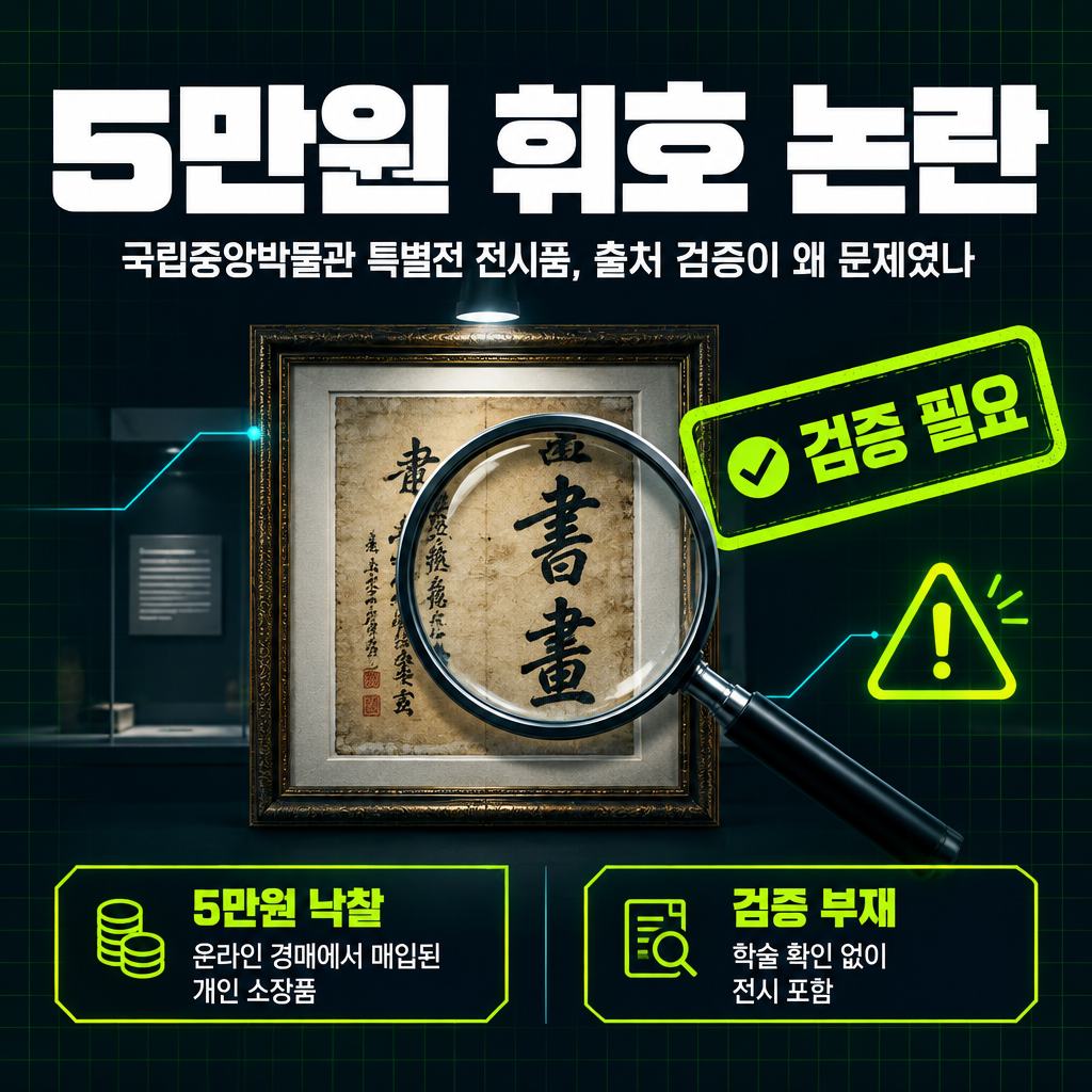 5만원 휘호 논란