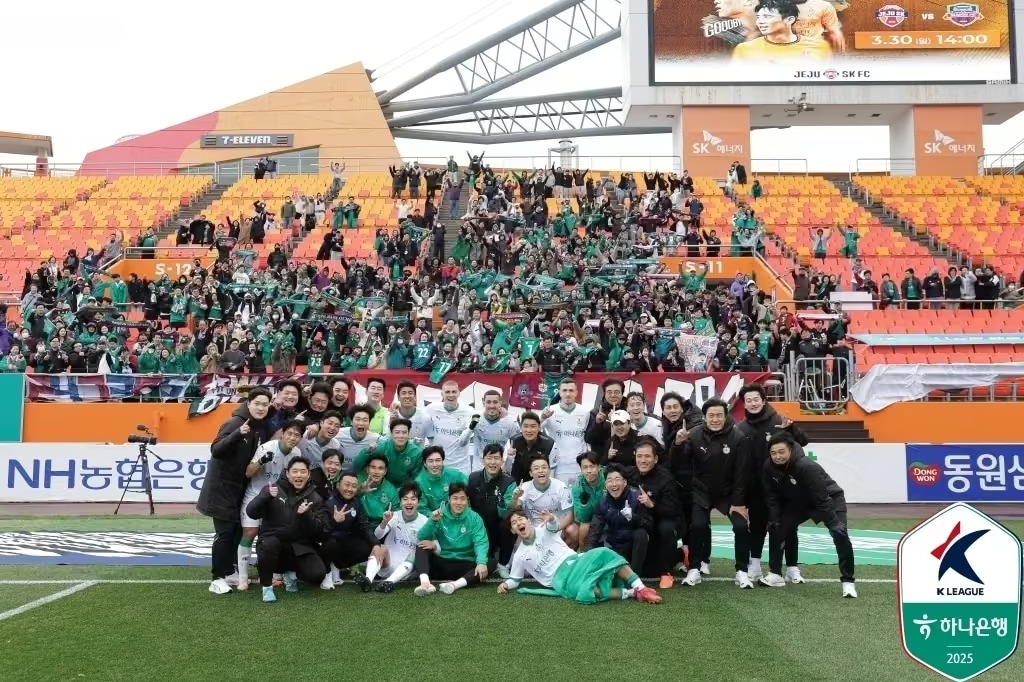 K리그1 선두 질주 주민규 5호골 폭발! 대전, 제주 원정서 3-1 승리!