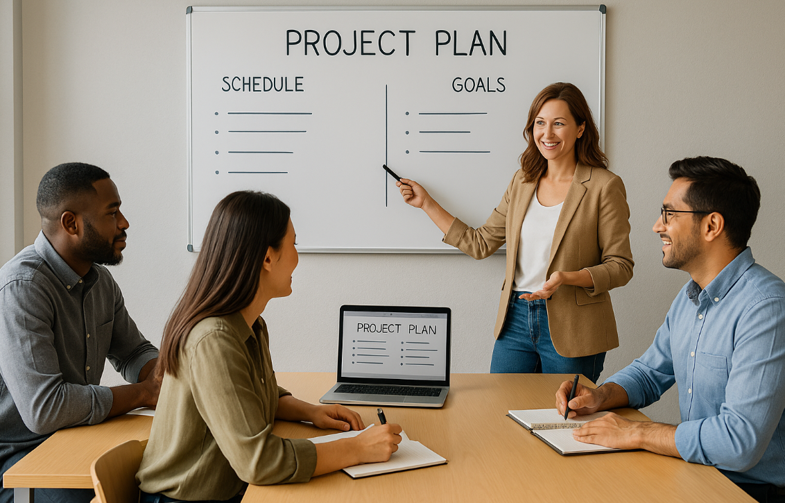 프로젝트 계획 미팅 모습