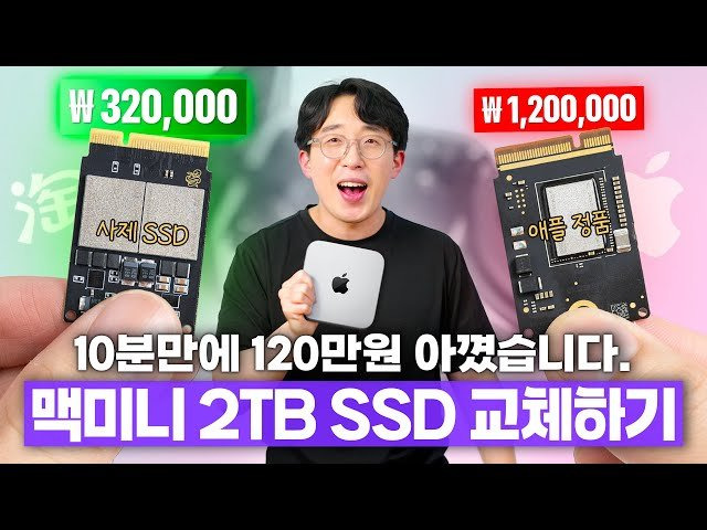 120만원 옵션값 아꼈습니다. 맥미니 SSD 자가 업그레이드 도전하기!