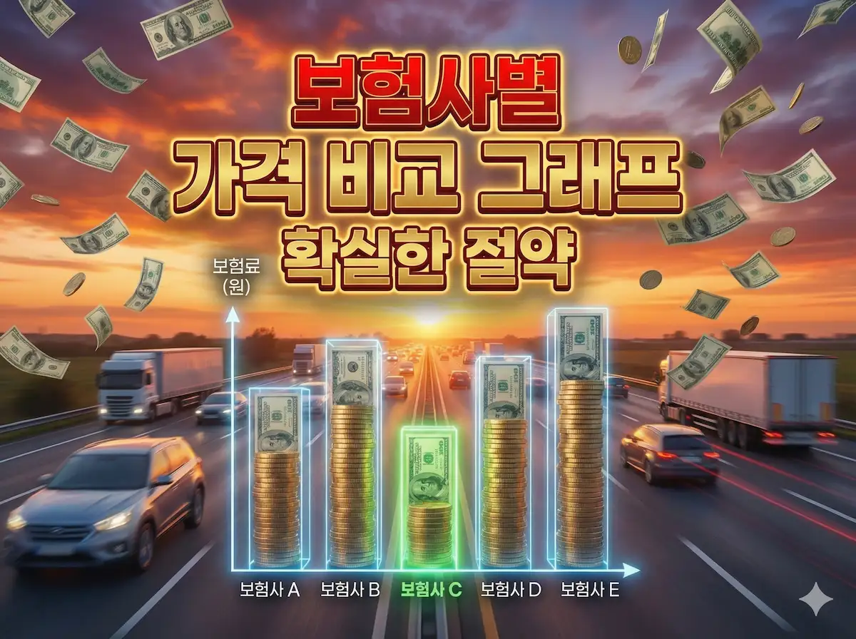 보험사별 가격 차이를 보여주는 그래프