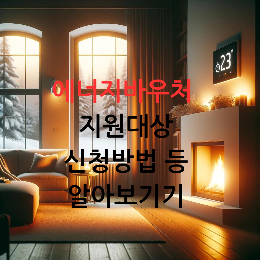 에너비바우처 지원대상 신청방법 알아보기