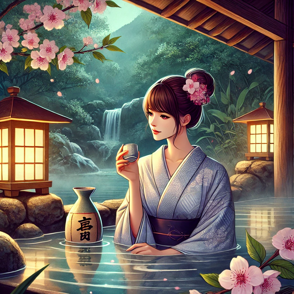 혼자 즐기는 온천 여행 이미지