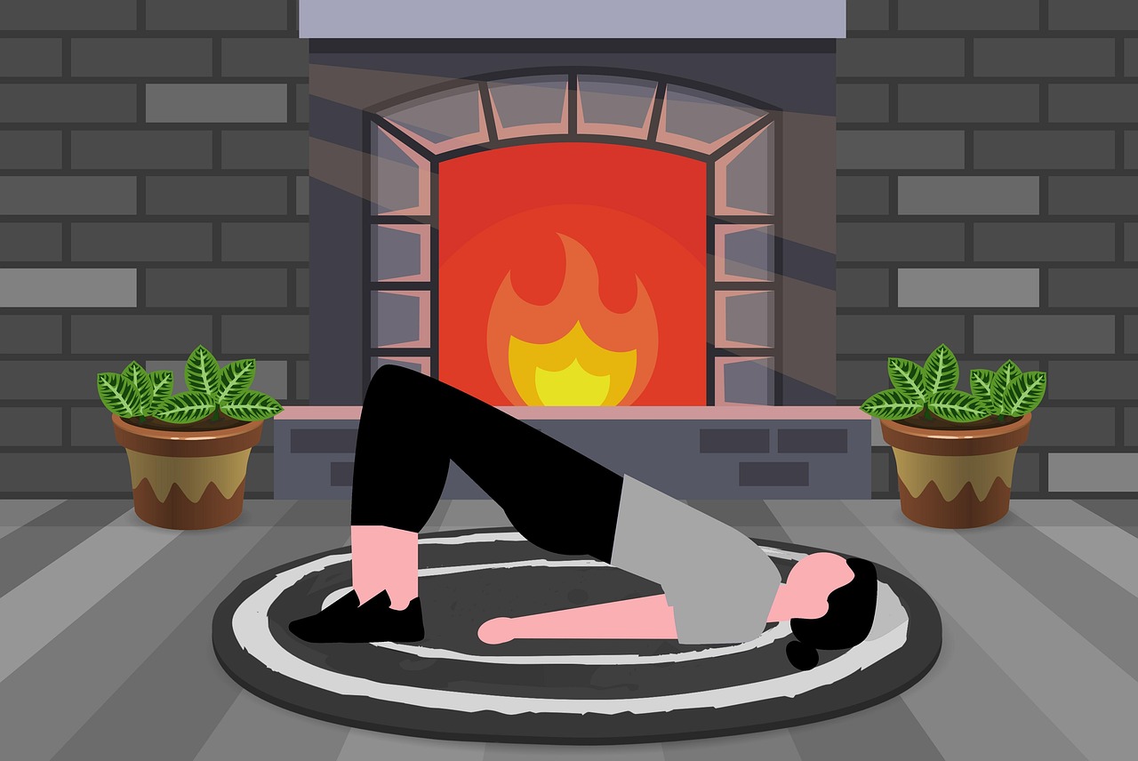 허리강화 운동 브릿지 사진