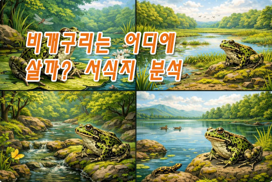 비개구리는 어디에 살까? 서식지 분석