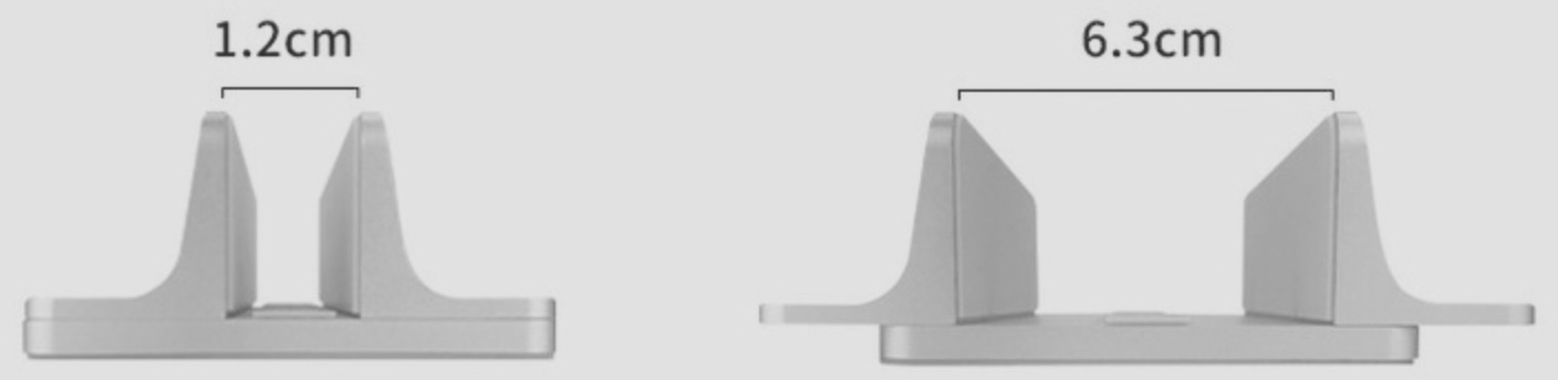 이킵먼트 노트북 수직 거치대 EMKT-VS1 너비 범위