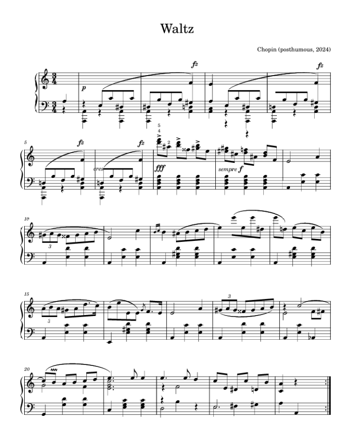 Chopin Waltz in a minor