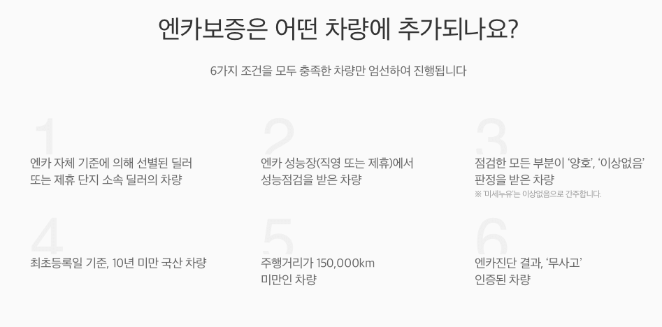 엔카보증 6가지