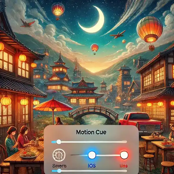 아이폰 모션 큐 설정 화면