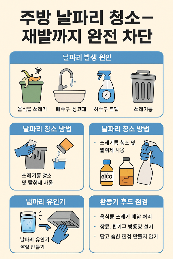 주방 날파리 청소