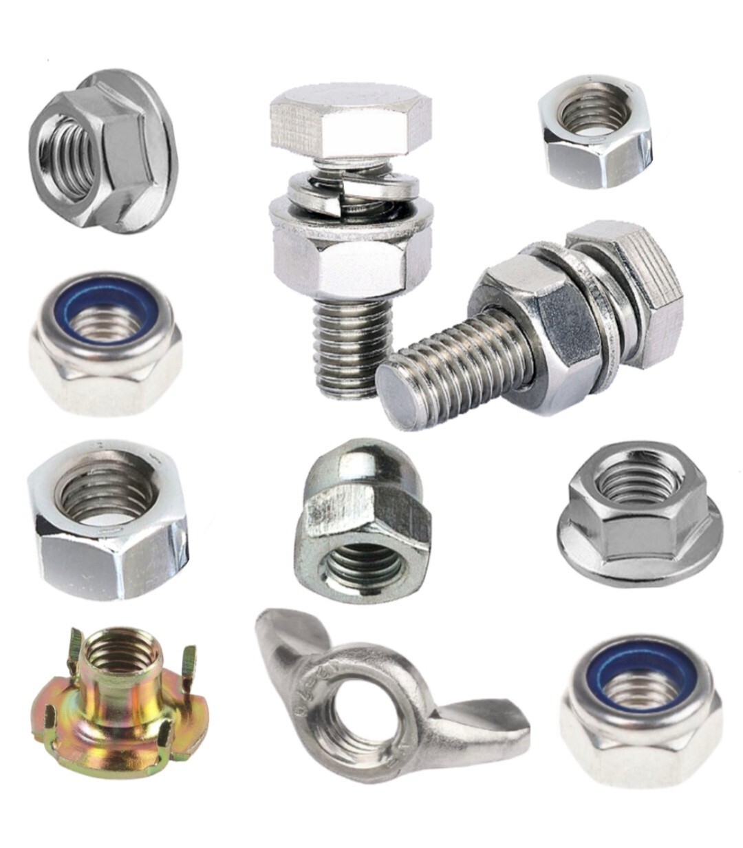 다양한 볼트와 너트