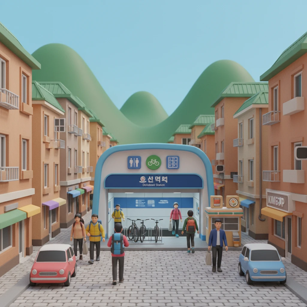 독바위역 시간표 정보와 역 내부 물품..