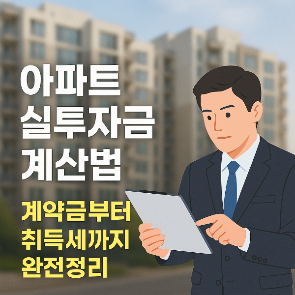 아파트 실투자금 계산 썸네일 이미지입니다.