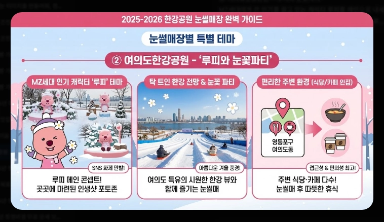 한강공원 겨울 나들이 완벽 가이드 눈썰매·축제 총정리
