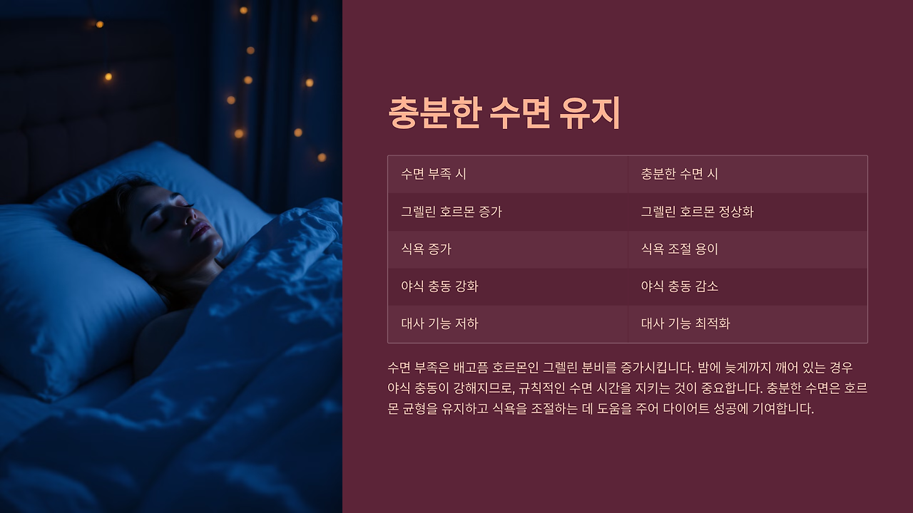 충분한 수면유지