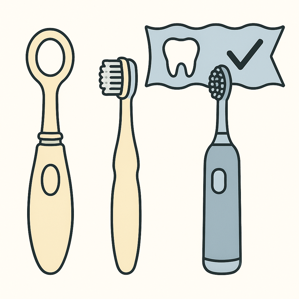 유아부터 어린이까지 칫솔 고르기에 대한 이미지