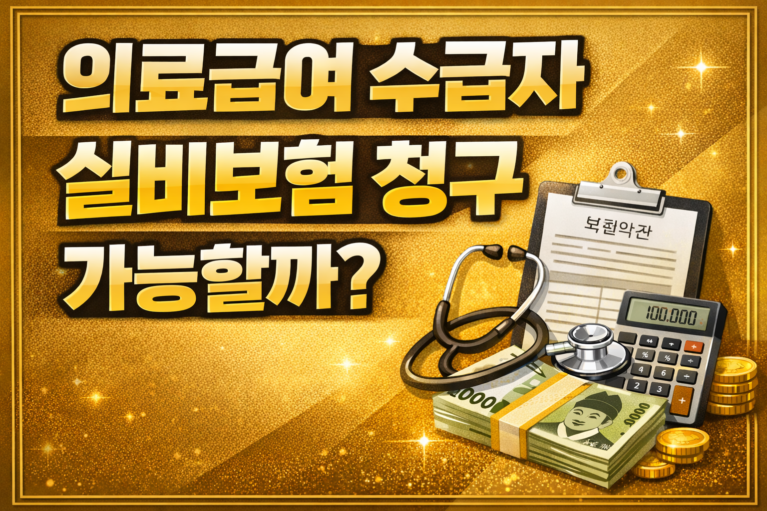 의료급여 수급자 실비보험 청구 가능 여부 정리 silbi 2026년 기준 썸네일 이미지