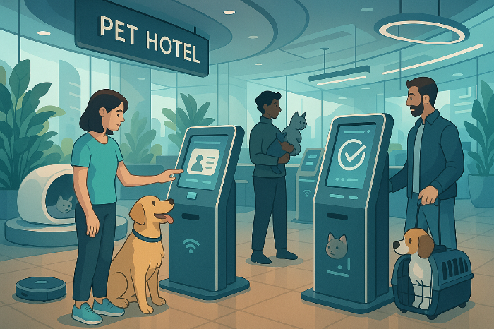 미래형 펫 리조트 로비