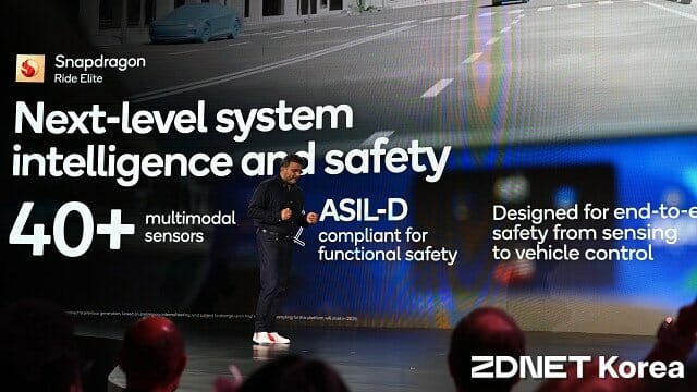 스냅드래곤 라이드 엘리트는 40개 이상의 다양한 센서로 주위 환경 관련 정보를 수집한다.