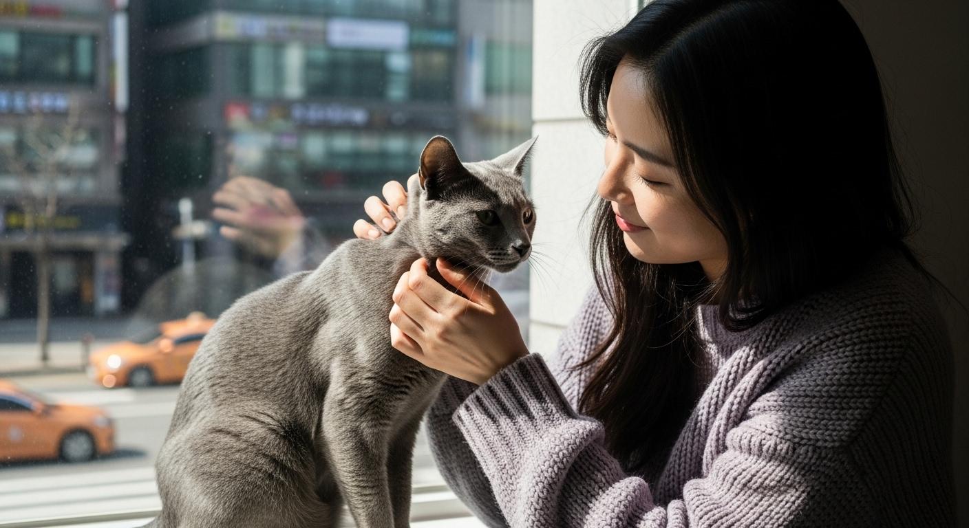 러시안블루 고양이