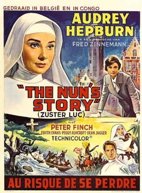 하얀-수녀복의-가브리엘이-원주민들과-함께-있는-그림