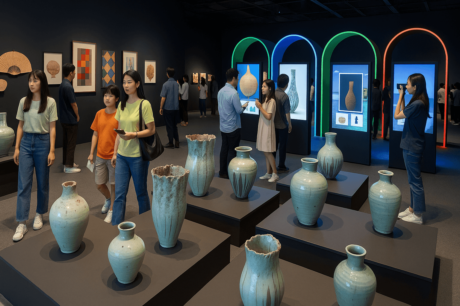 전통과 현대&amp;#44; 한국과 세계가 어우러진 청주공예비엔날레 전시장의 전체 풍경 1