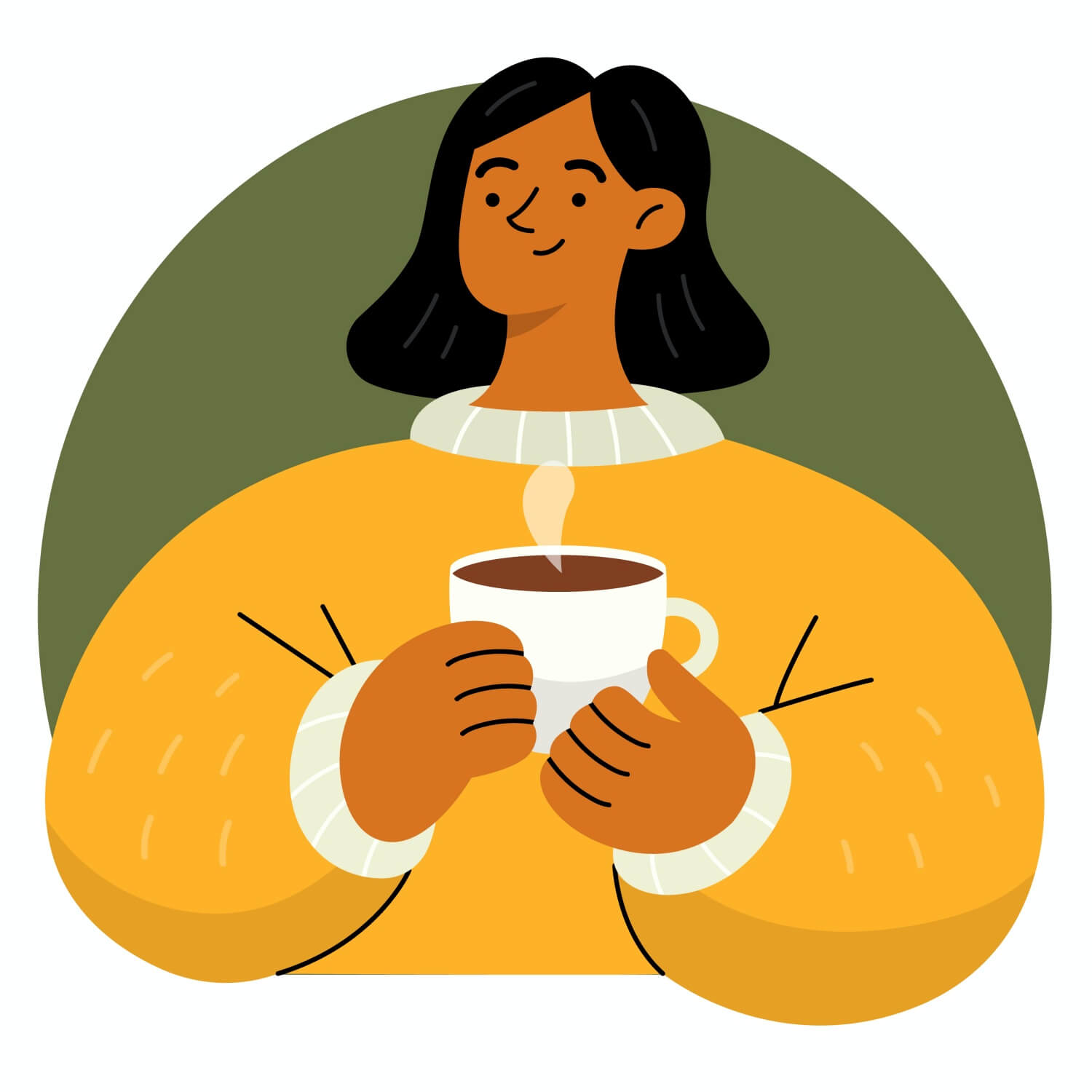 스테비아커피를-마시는-여성