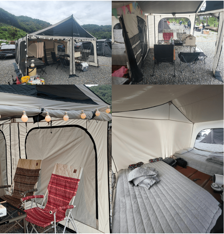 텐트설치모습