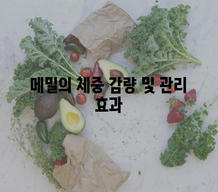 메밀의 체중 감량 및 관리 효과