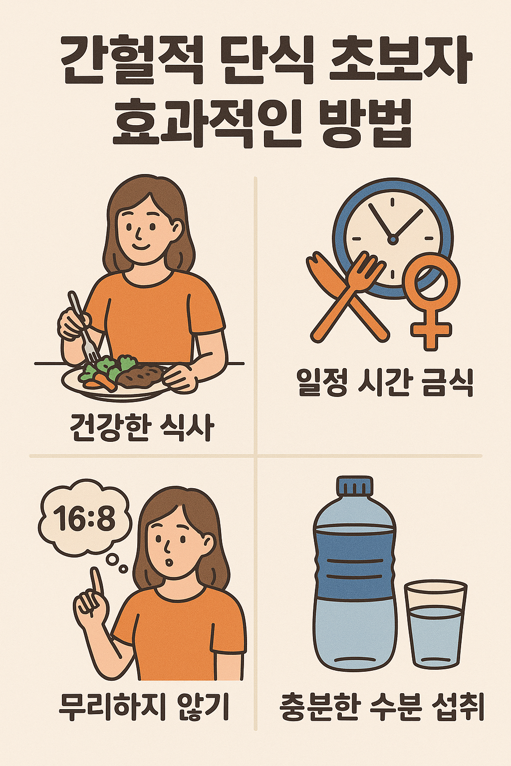 간헐적 단식 초보자 효과적인 방법