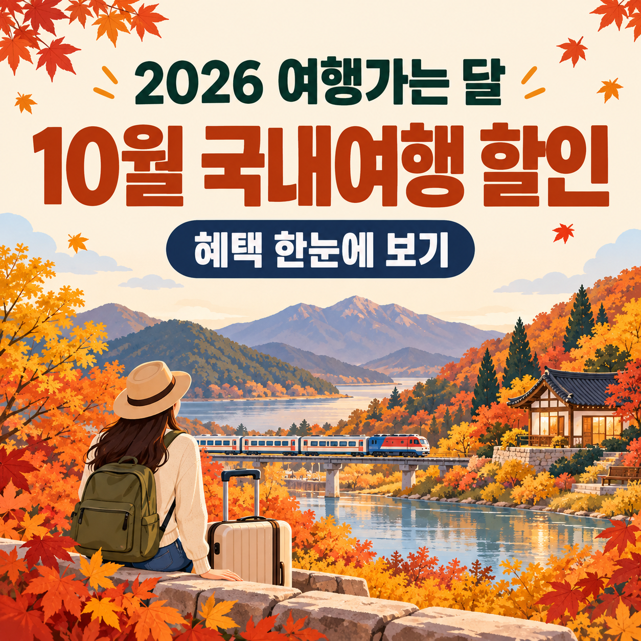 2026 여행가는 달, 10월 국내여행 할인 혜택 한눈에 보기