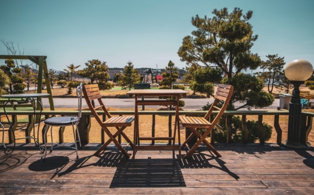 펜션타운 야외 테라스