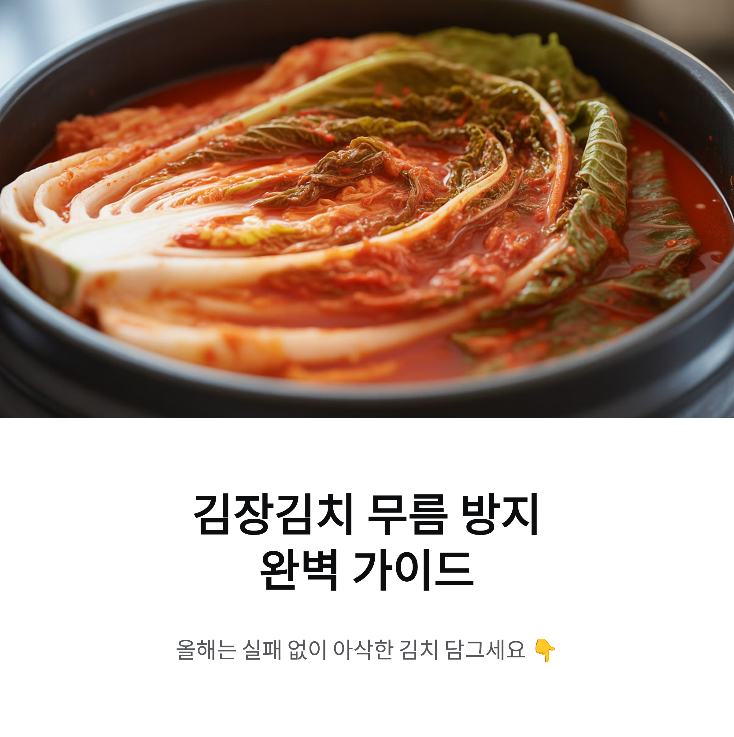 김장김치 이렇게 담그면 다 무릅니다, 진짜 중요한 김치 무름 방지 비법