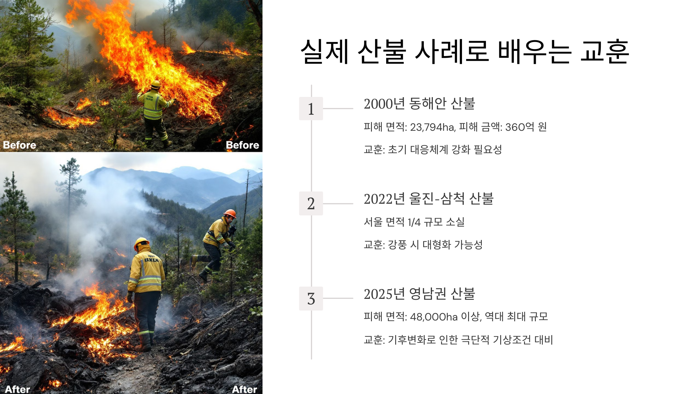 실제 산불 사례로 배우는 교훈