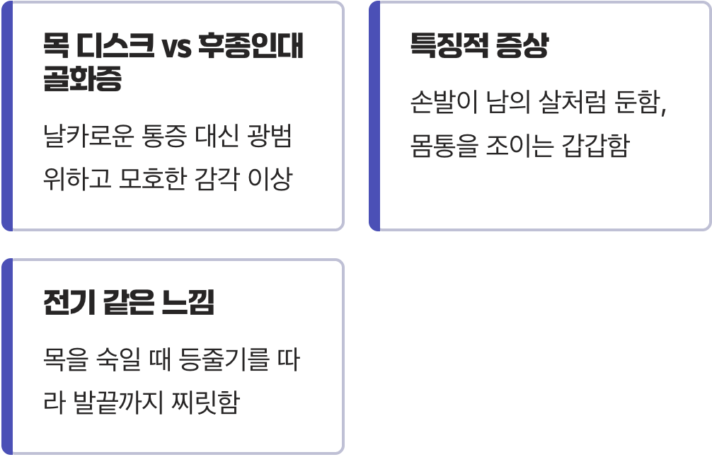 통증과는 다른 낯선 감각