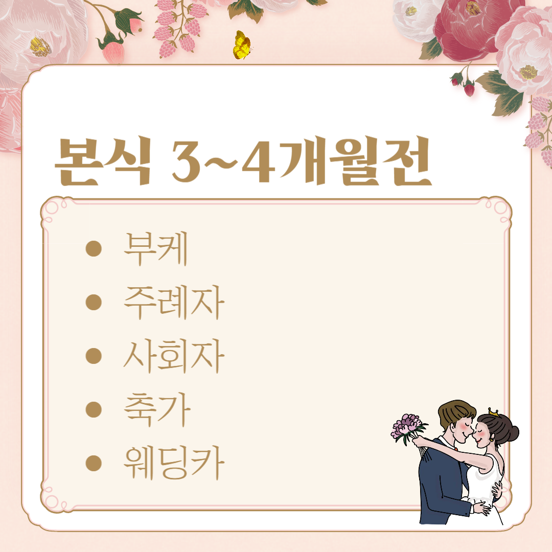 결혼 준비 순서, 과정