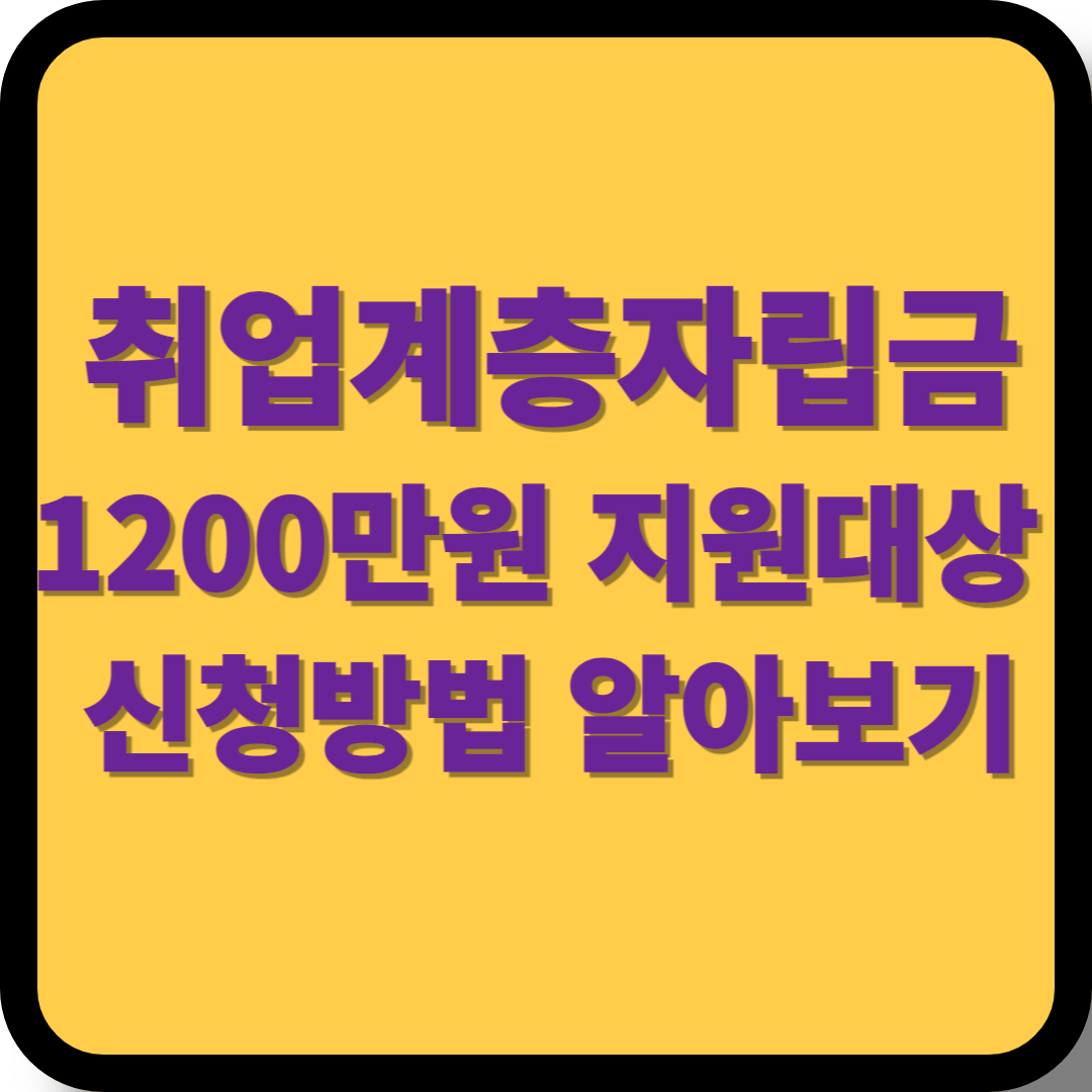 미소금융 취업계층자립금 1200만원 지원대상 신청방법 알아보기