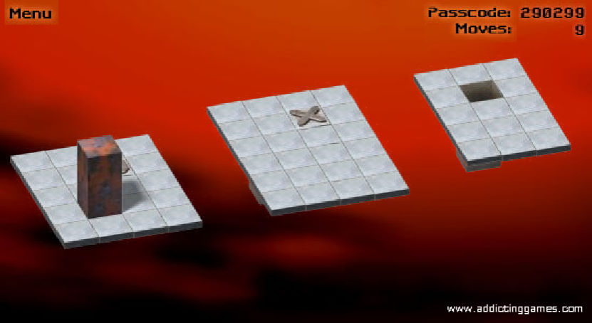 Bloxorz 플레이화면2