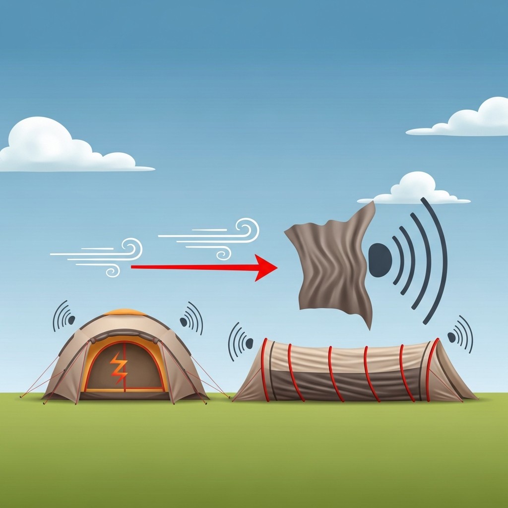 돔형&middot;터널형 텐트별 바람 소음 구조 비교