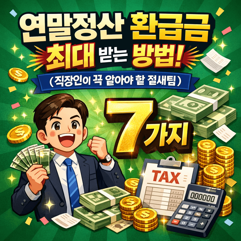 연말정산 환급금 최대 받는 방법 7가지