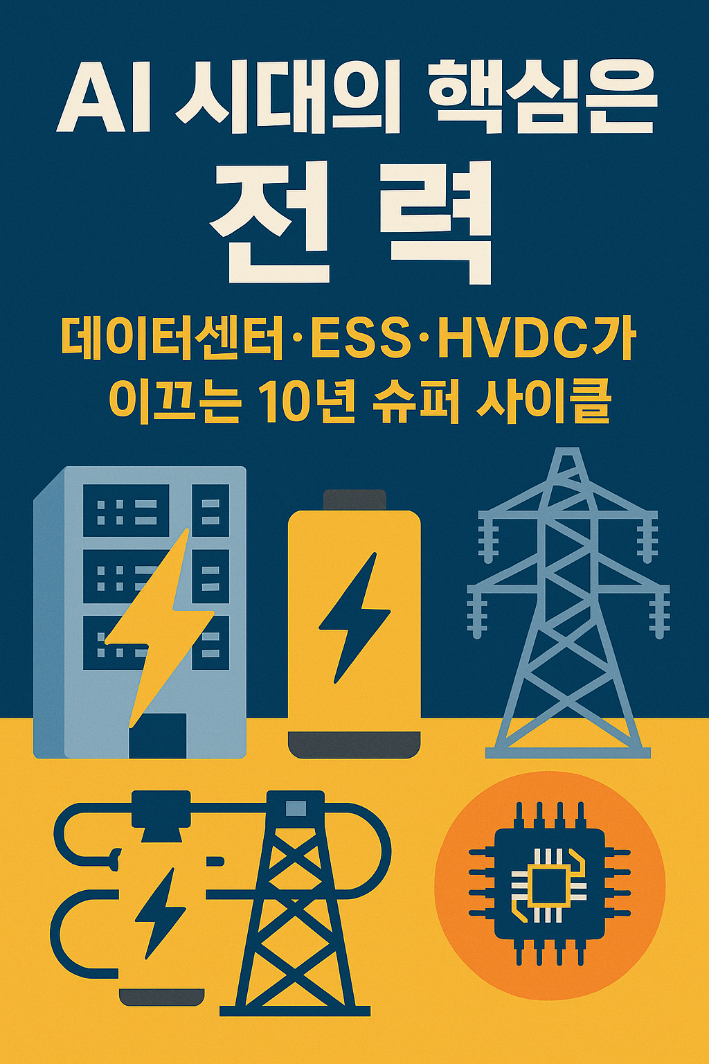 “AI 시대 핵심 투자: 데이터센터·ESS·HVDC가 이끄는 전력 인프라 10년 슈퍼 사이클”