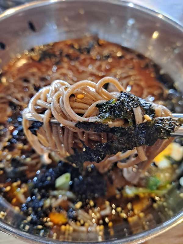 가평메밀촌 물막국수 한젓가락