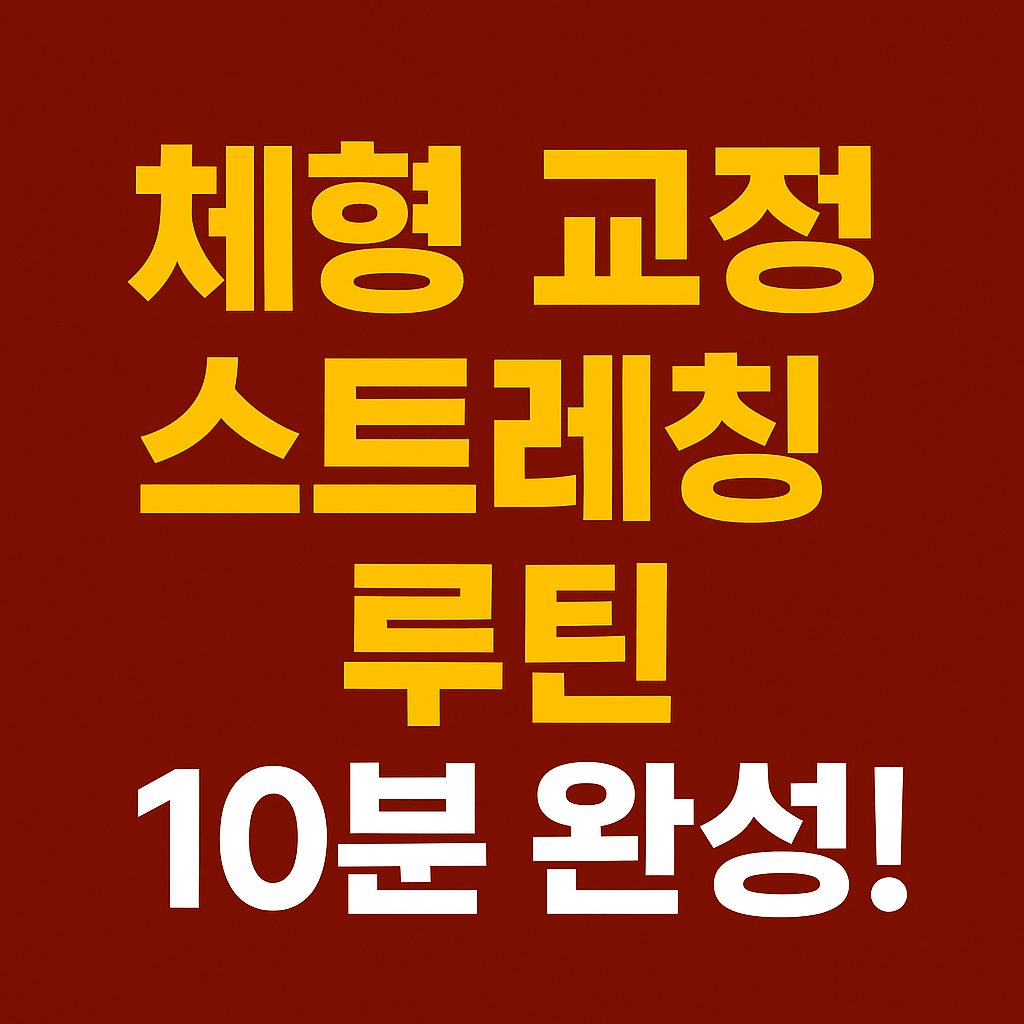 체형 교정 스트레칭 루틴 10분 완성