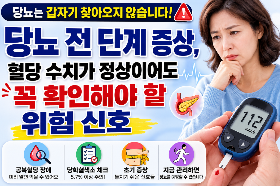 당뇨 전 단계에도 꼭 확인해야 하는 혈당