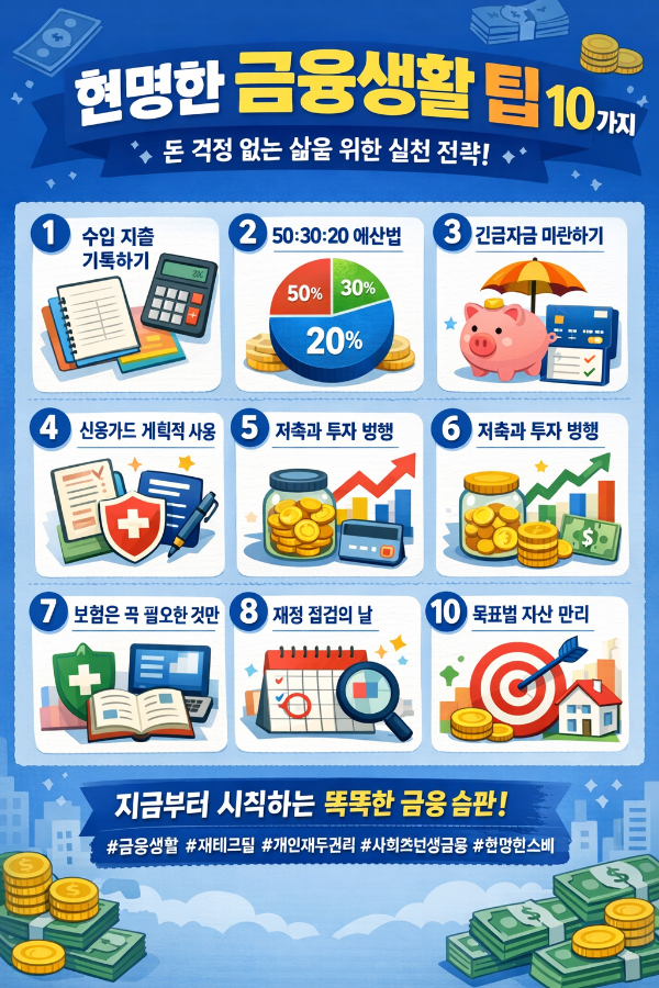 현명한 금융생활 팁 10가지! 돈 걱정 없는 삶을 위한 실천 전략