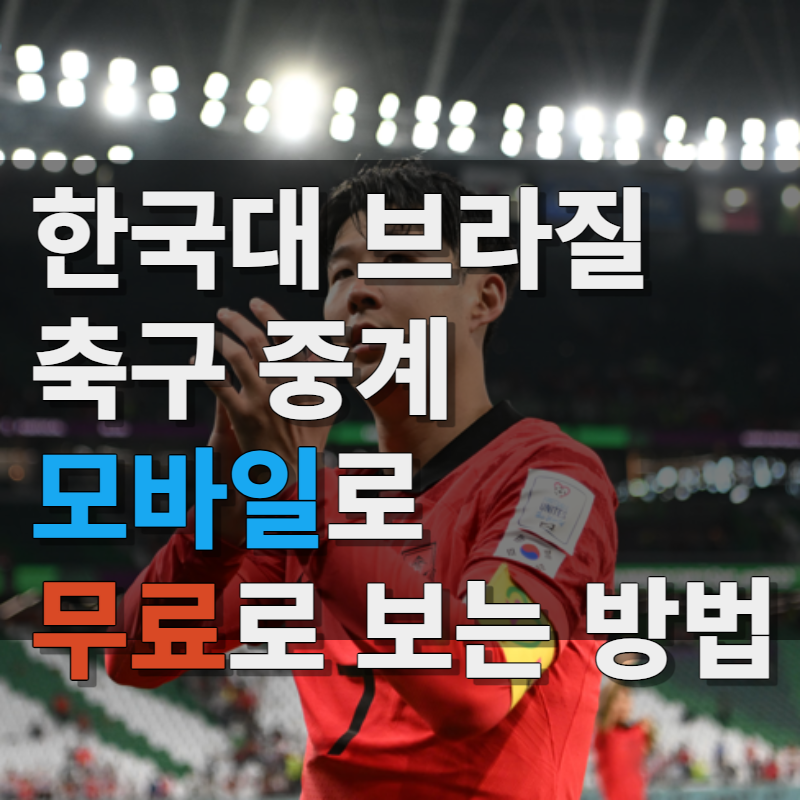 카타르 월드컵 한국 대 브라질 16강&#44; 한국경기 모바일로 무료로 보기