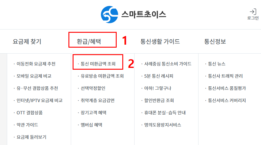 스마트초이스 화면