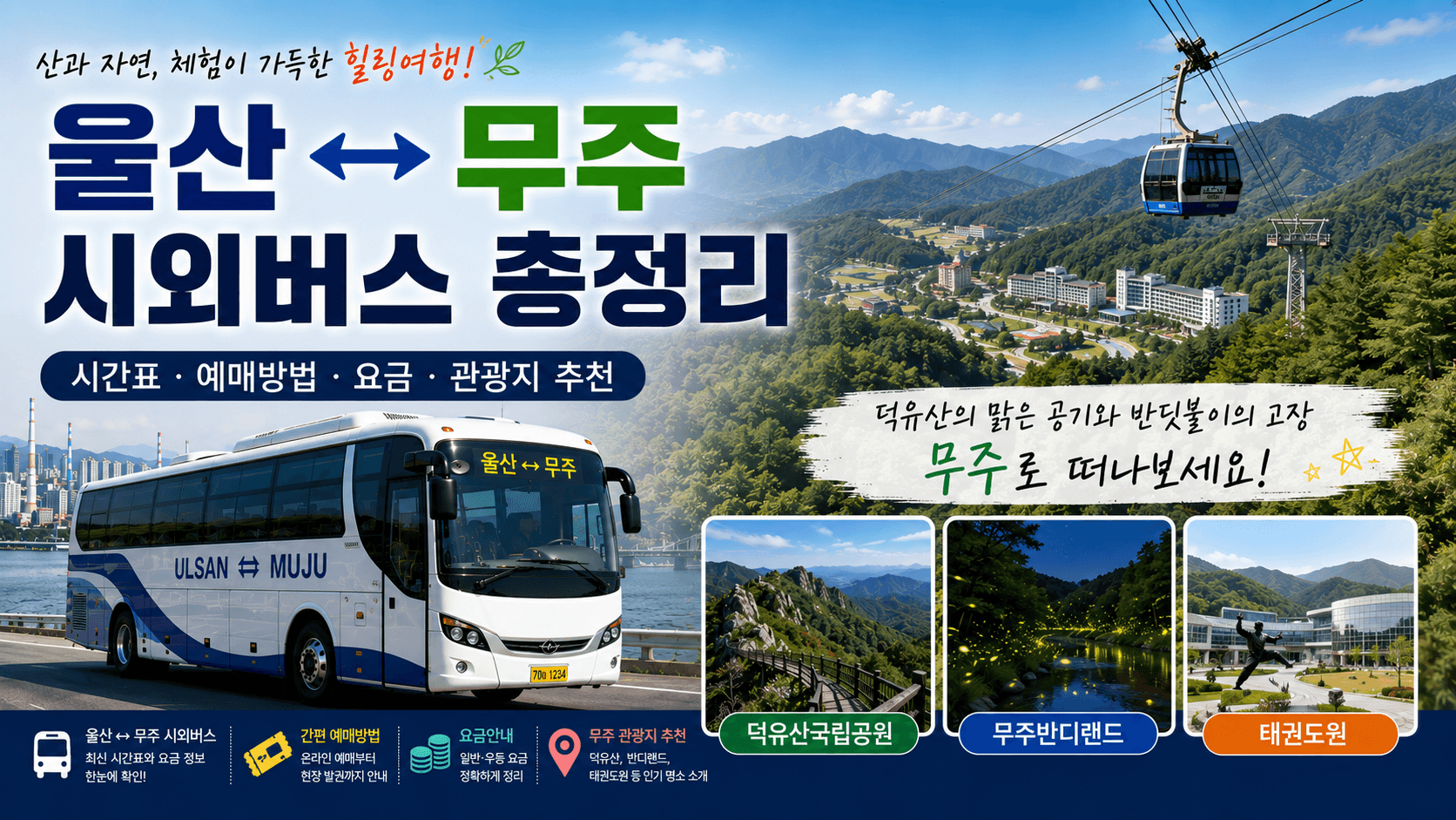 울산과 무주를 오가는 고마운 버스와 덕유산